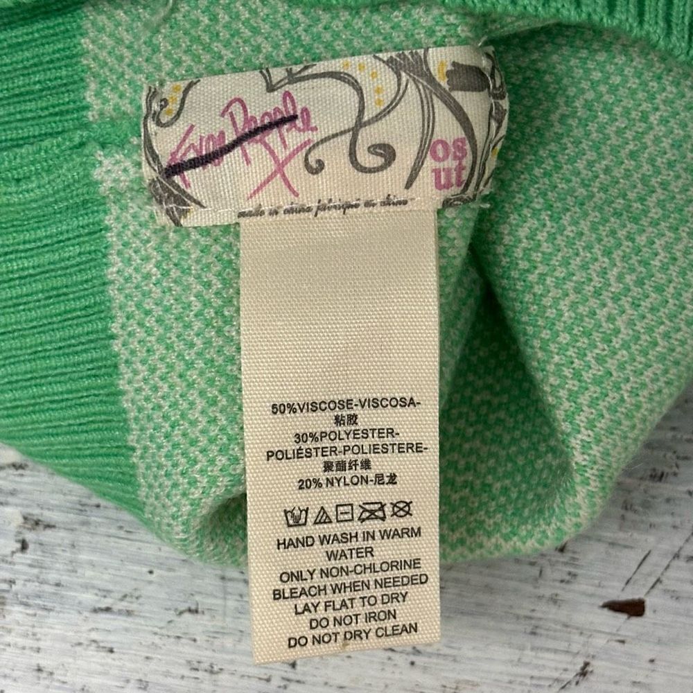 Free people beanie green cream new - Picture 3 of 7